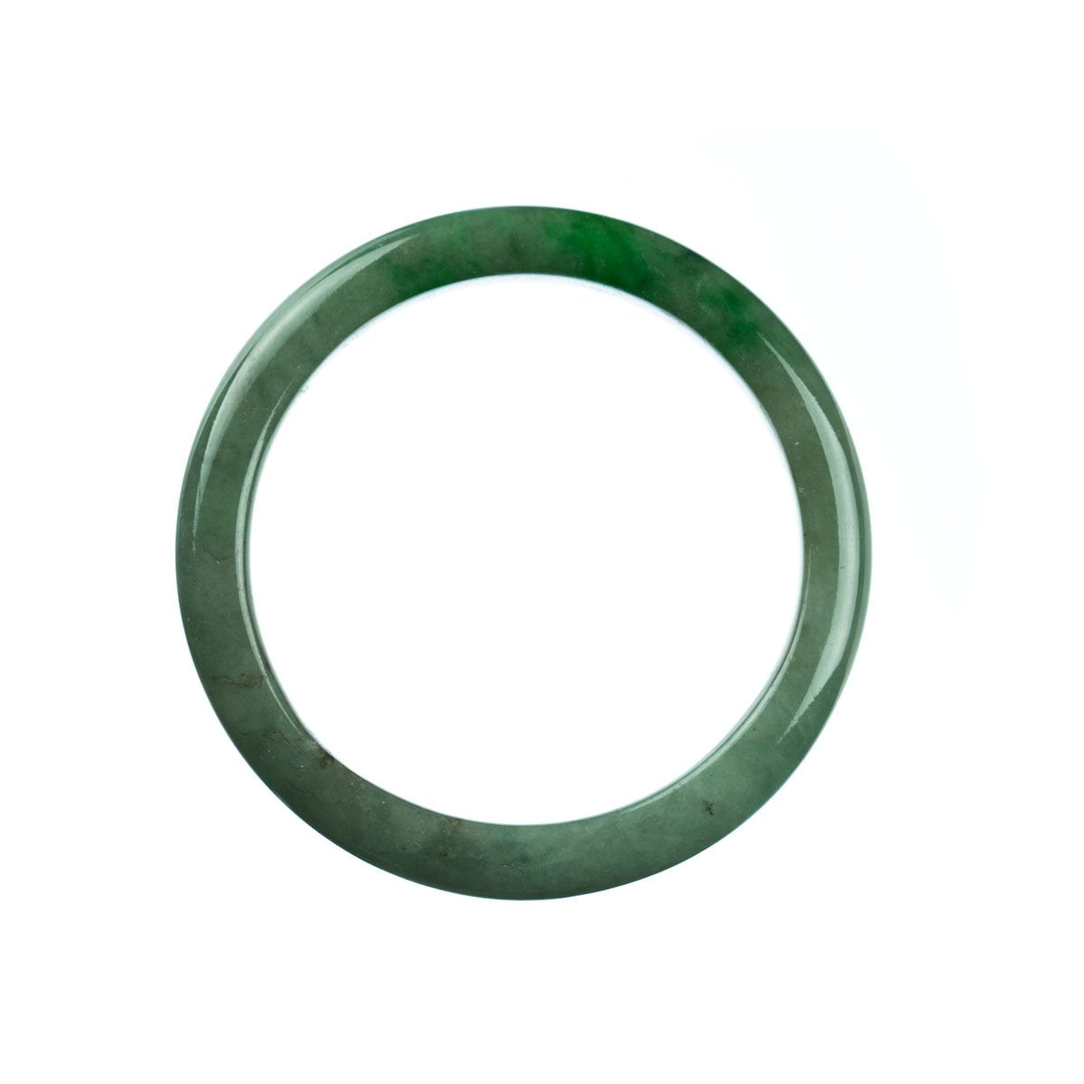 58mm Natural Burmese Jade Bangle - MAYS