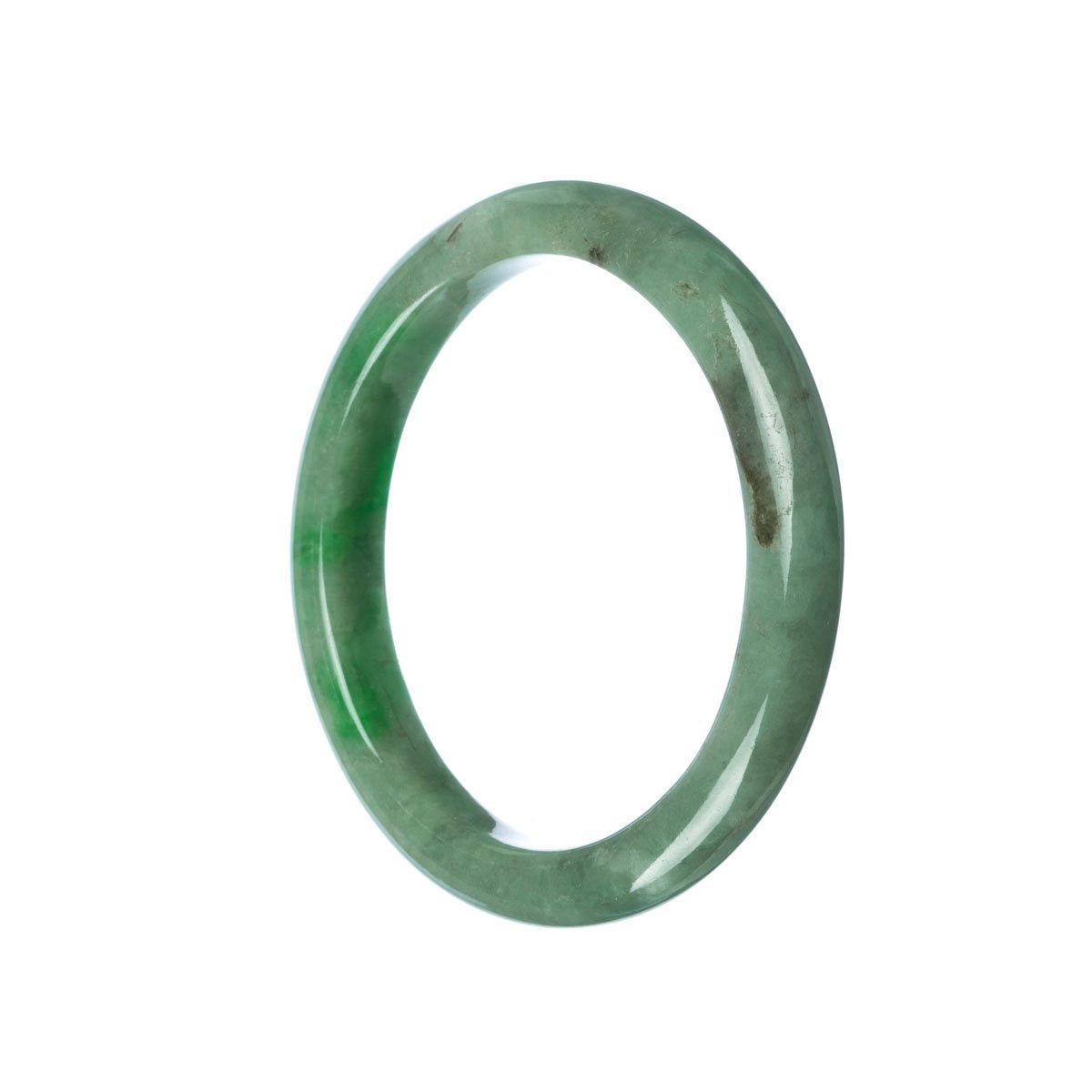 58mm Natural Burmese Jade Bangle - MAYS