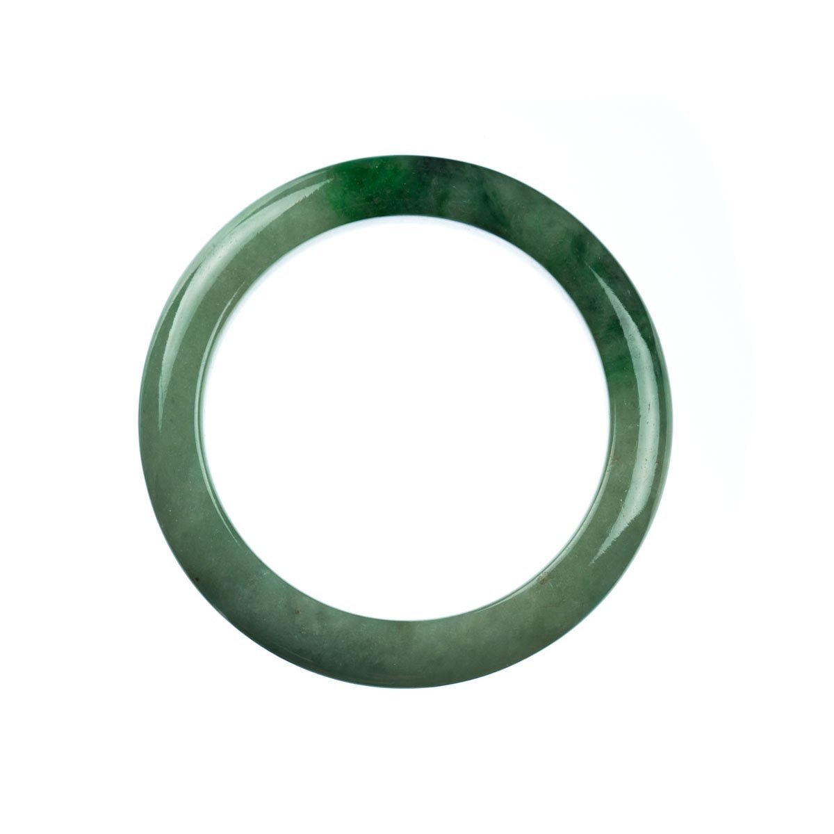 55mm Natural Burmese Jade Bangle - MAYS