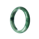 57mm Natural Burmese Jade Bangle - MAYS