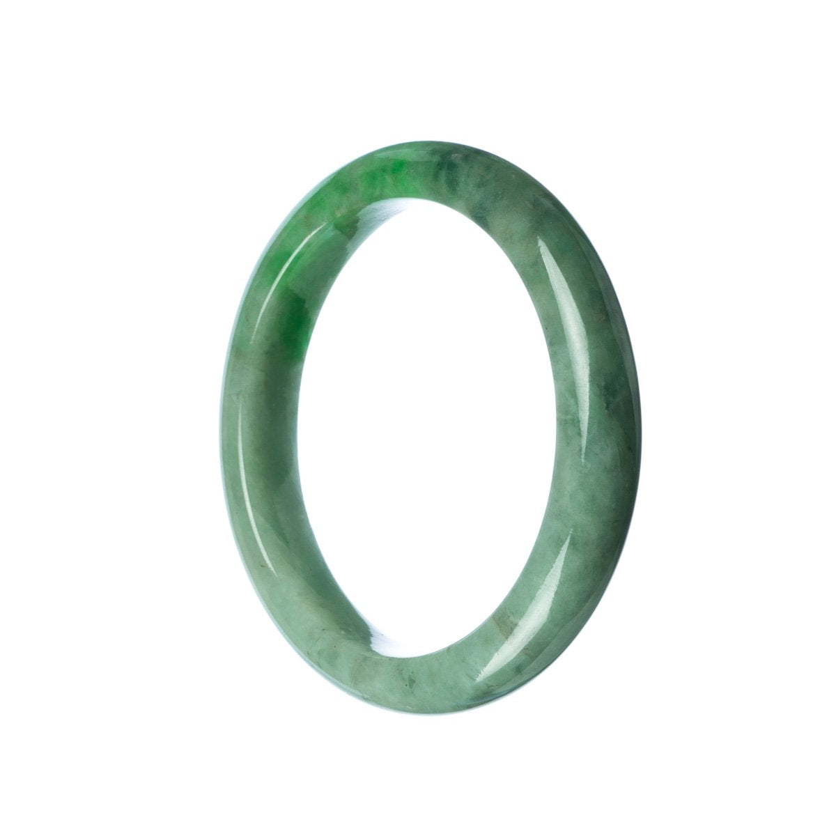 58mm Natural Burmese Jade Bangle - MAYS