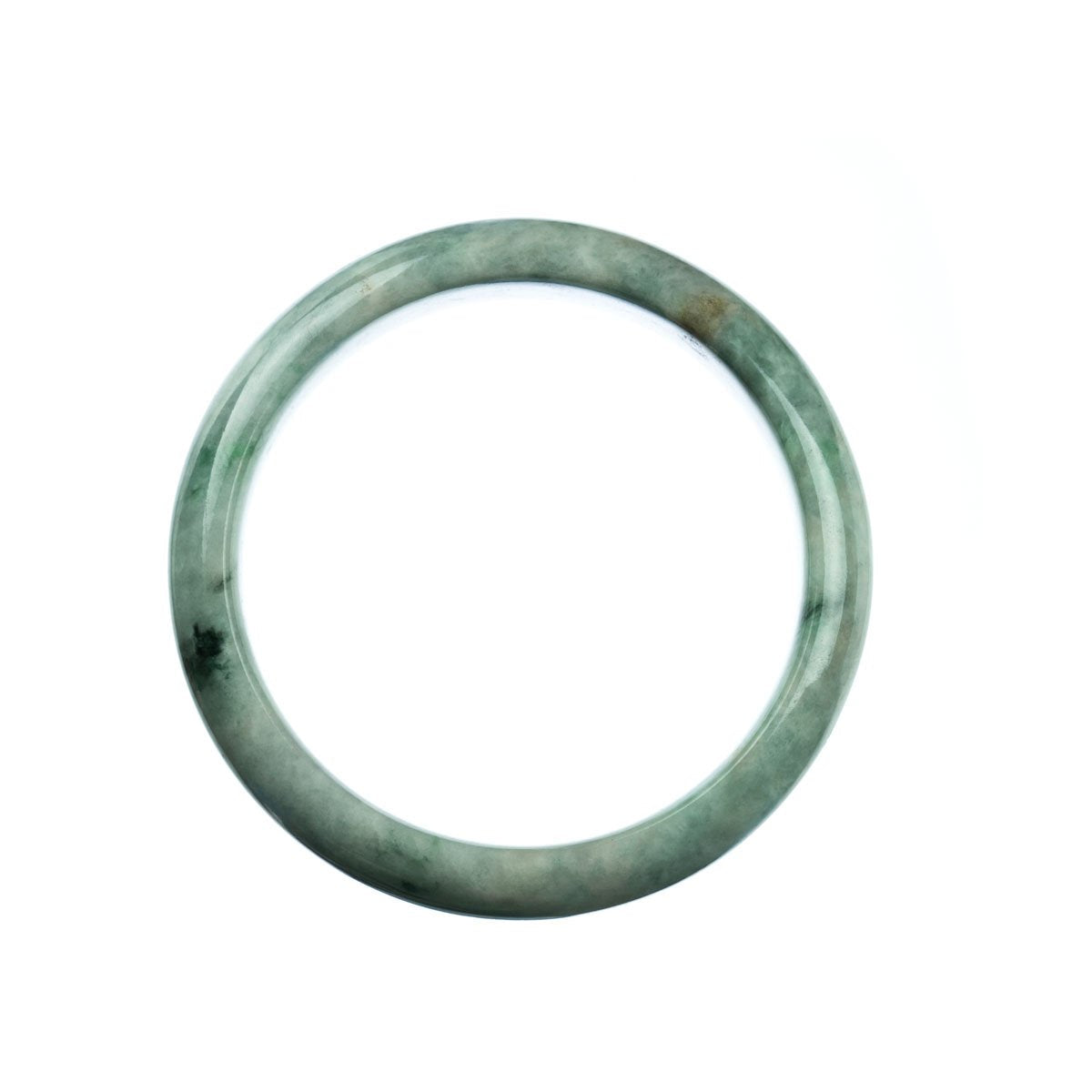 58mm Natural Burmese Jade Bangle - MAYS