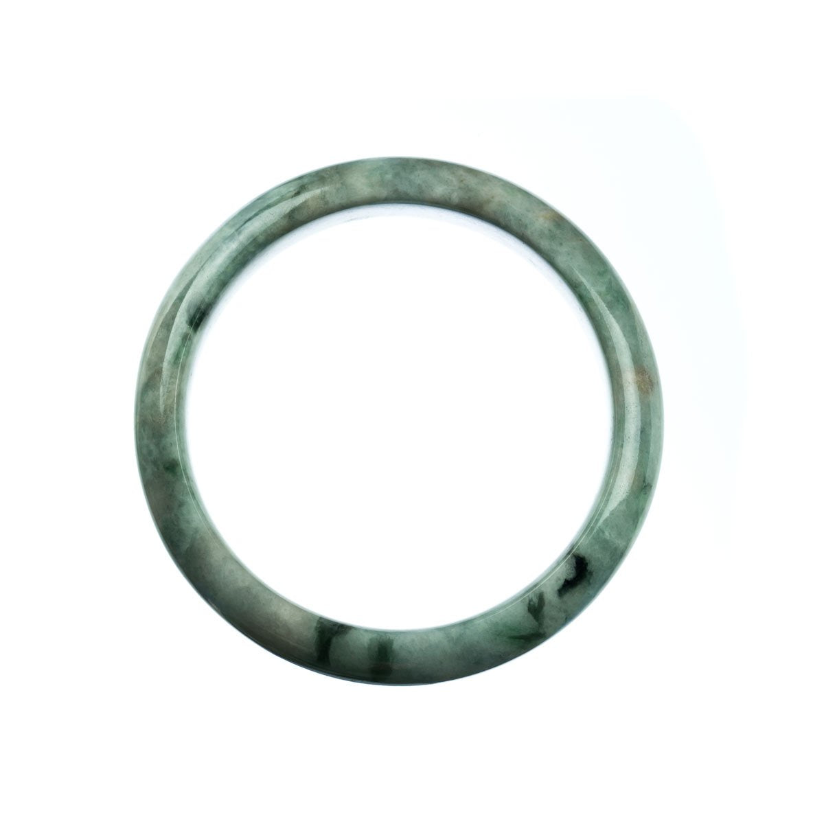 58mm Natural Burmese Jade Bangle - MAYS