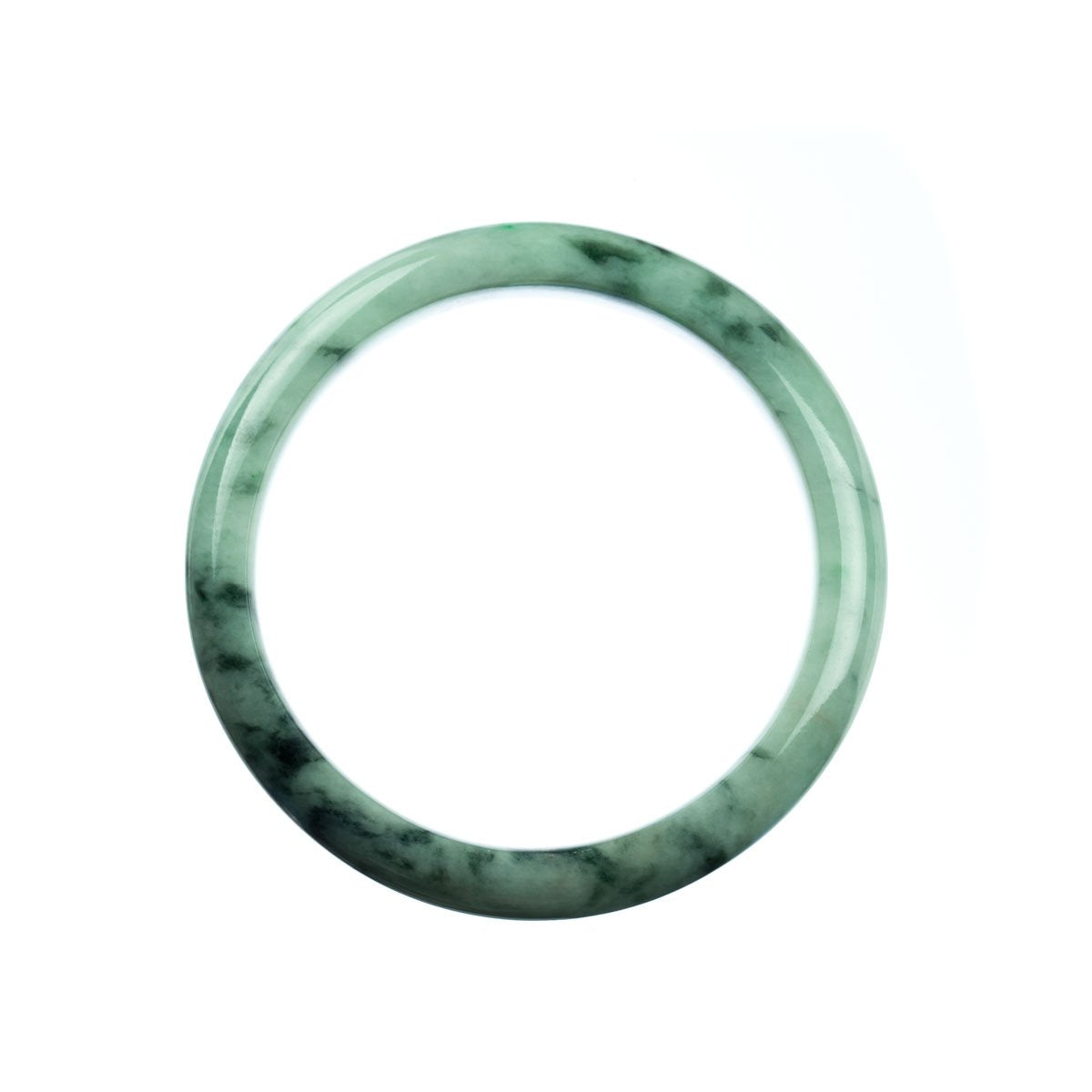 58mm Natural Burmese Jade Bangle - MAYS