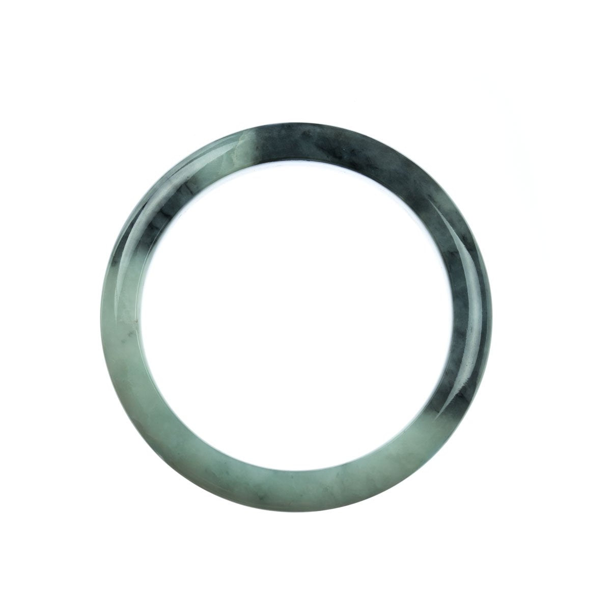 58mm Natural Burmese Jade Bangle - MAYS