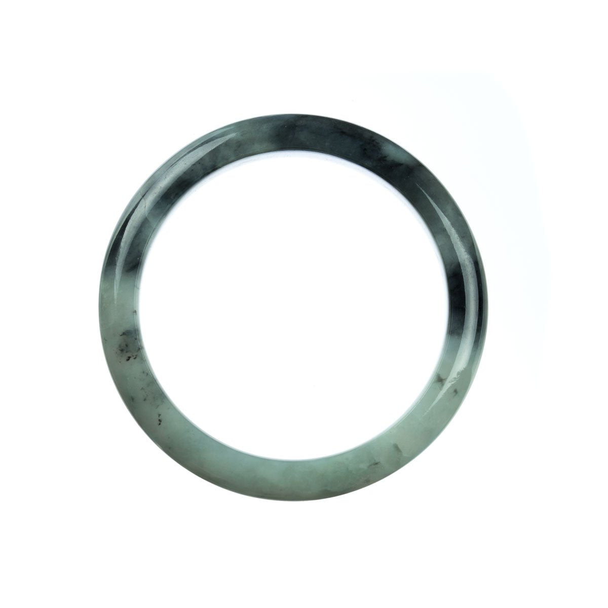 58mm Natural Burmese Jade Bangle - MAYS
