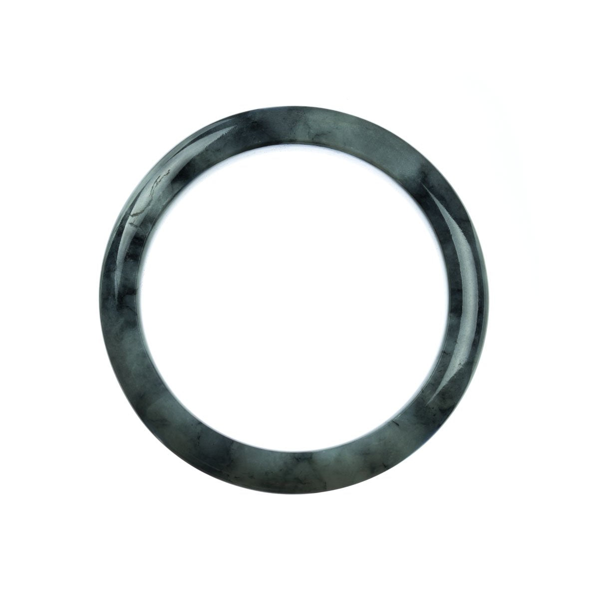 58mm Natural Burmese Jade Bangle - MAYS