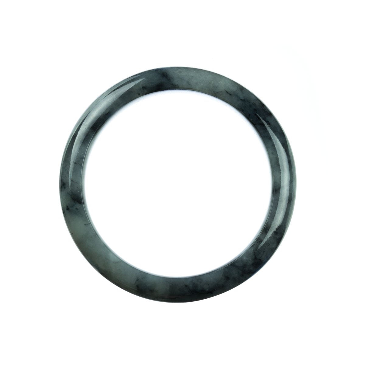 58mm Natural Burmese Jade Bangle - MAYS