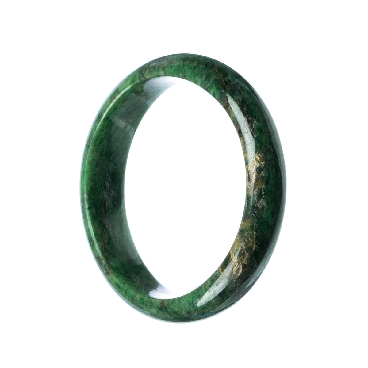 63mm Natural Burmese Jade Bangle - MAYS