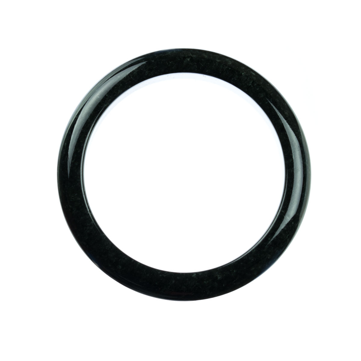 63mm Natural Burmese Jade Bangle - MAYS