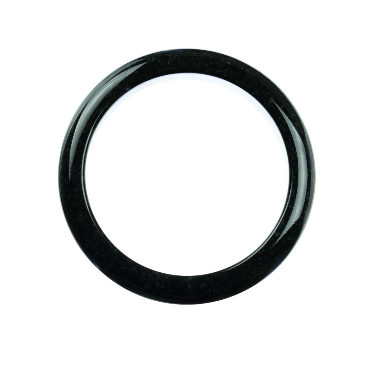 63mm Natural Burmese Jade Bangle - MAYS