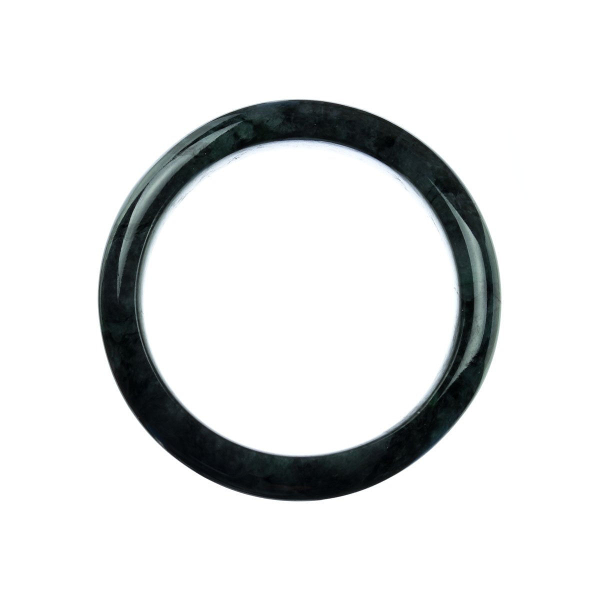 59mm Natural Burmese Jade Bangle - MAYS