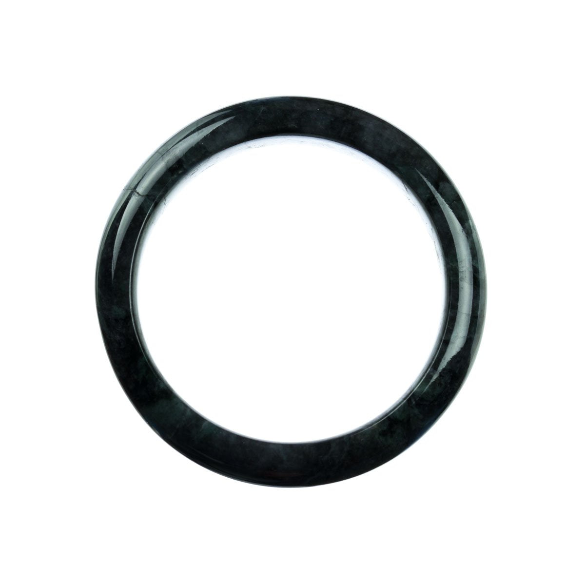59mm Natural Burmese Jade Bangle - MAYS