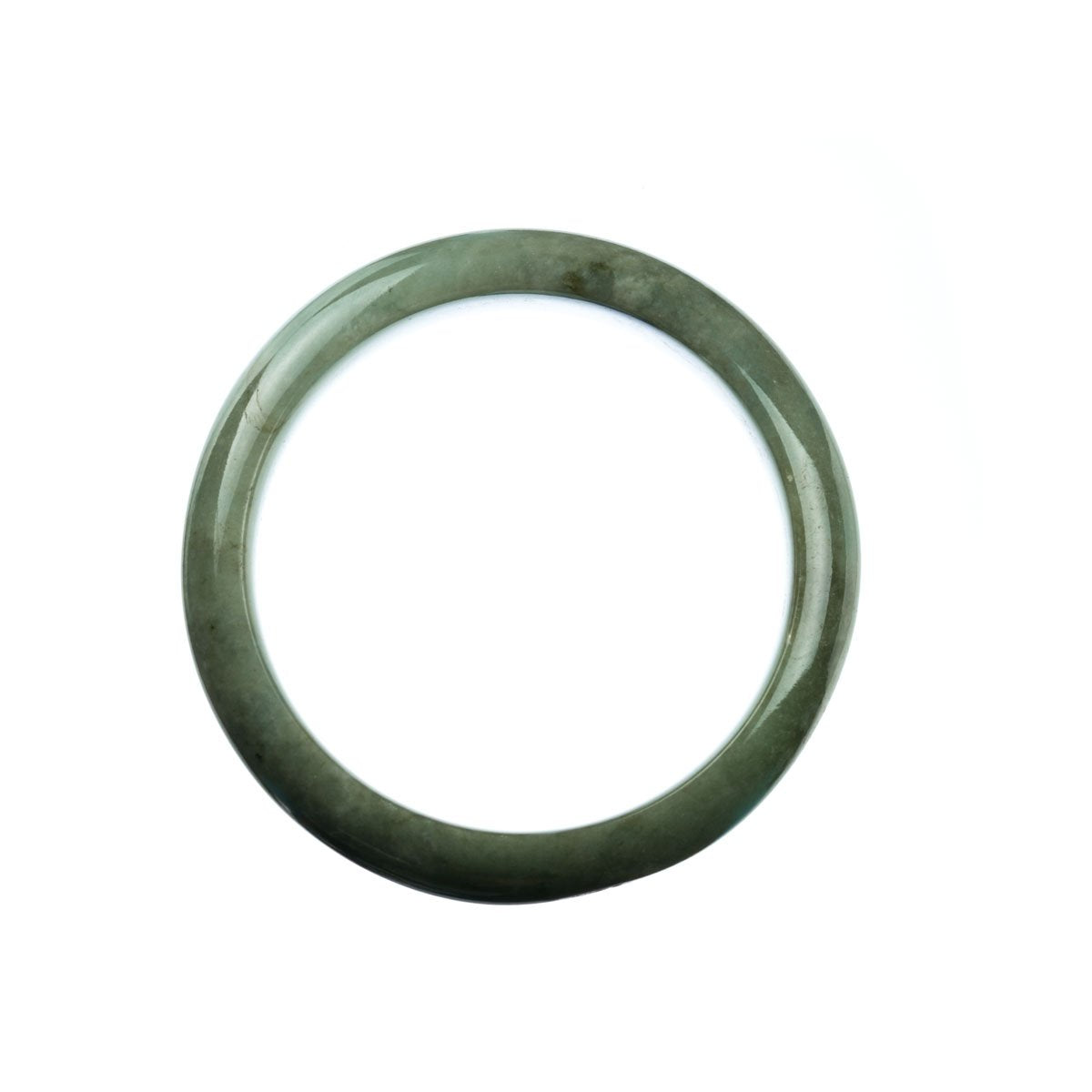 55mm Natural Burmese Jade Bangle - MAYS