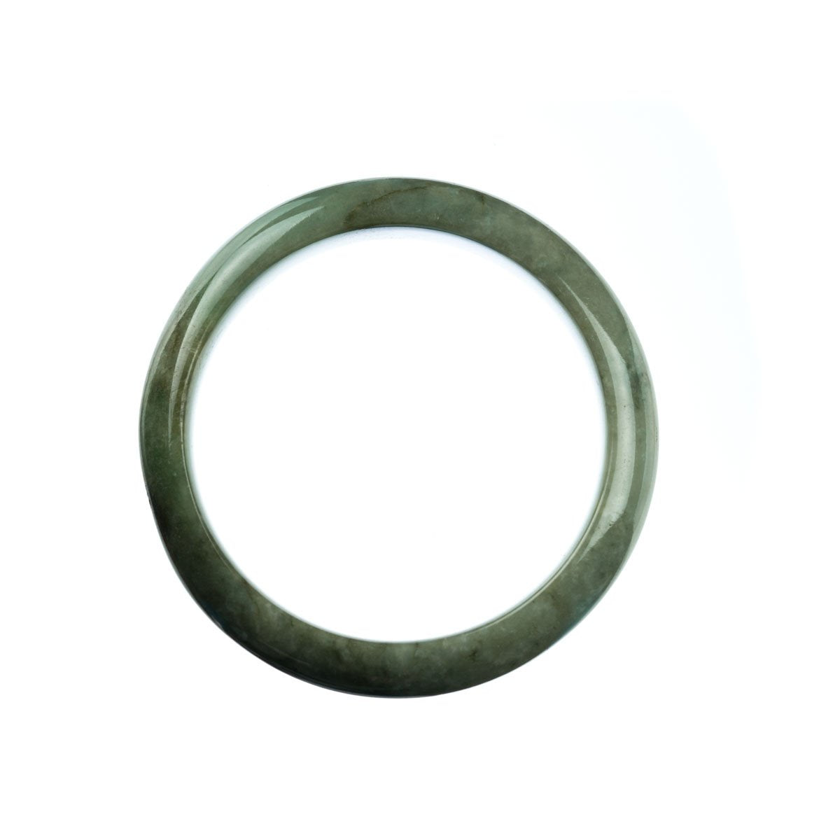 55mm Natural Burmese Jade Bangle - MAYS