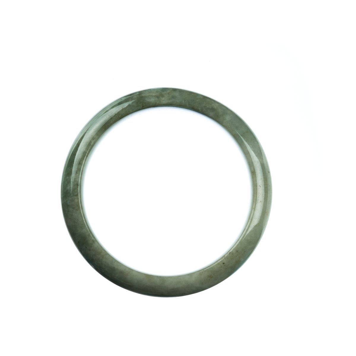 53mm Natural Burmese Jade Bangle - MAYS