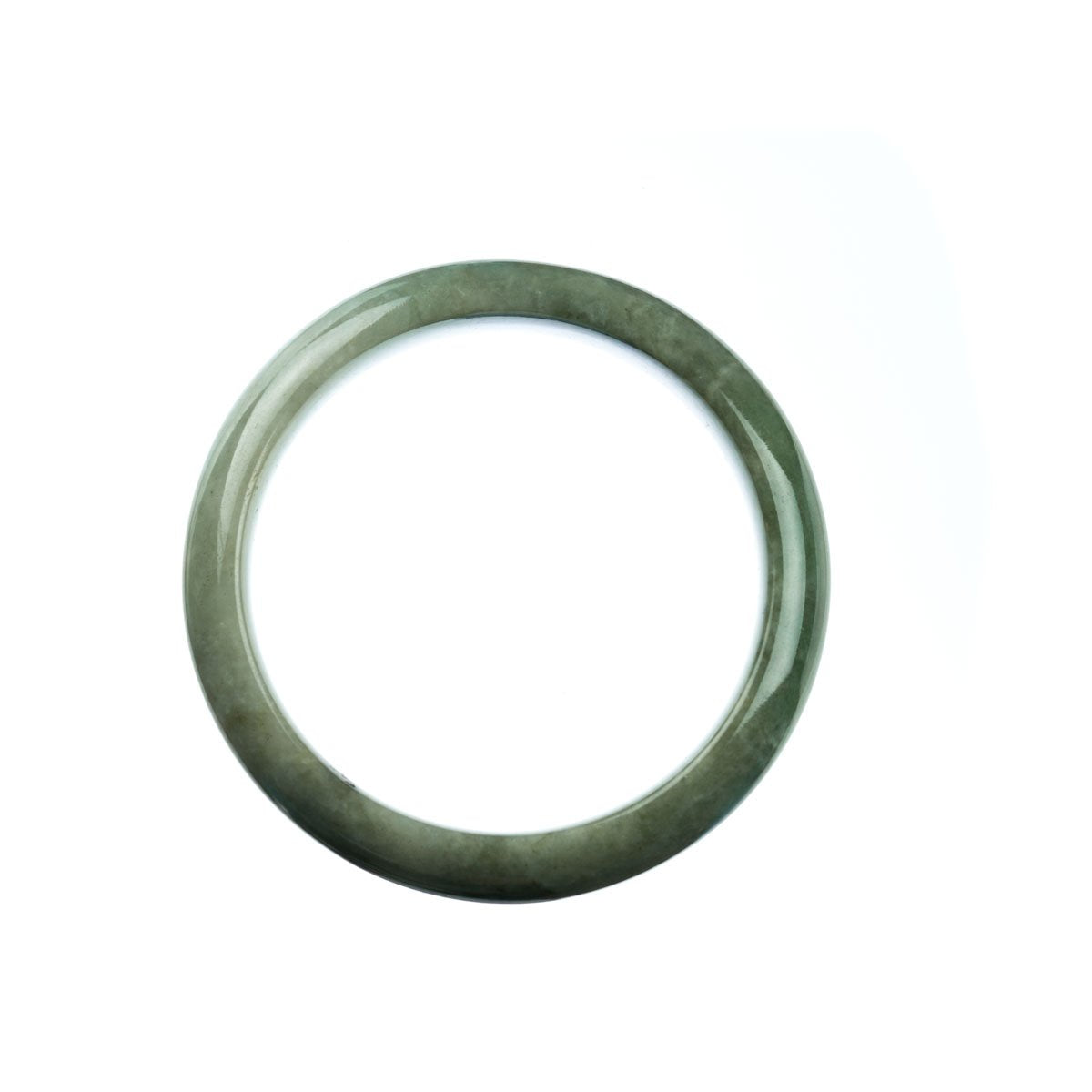 53mm Natural Burmese Jade Bangle - MAYS