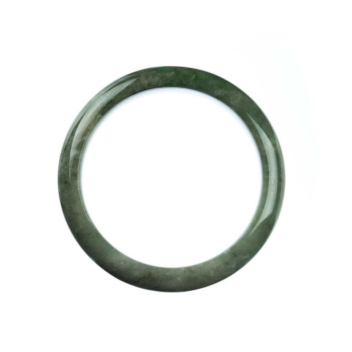 58mm Natural Burmese Jade Bangle - MAYS