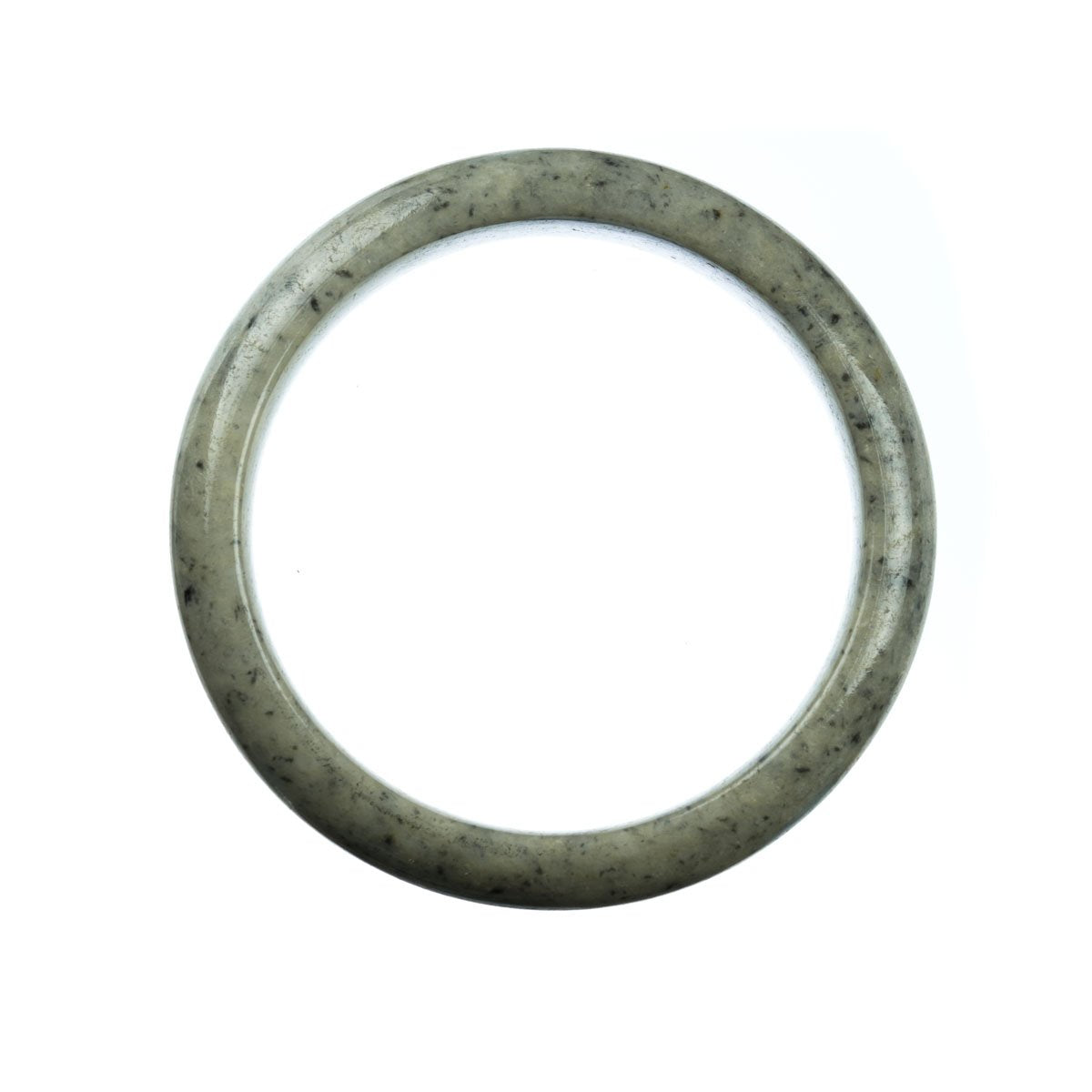 63mm Natural Burmese Jade Bangle - MAYS