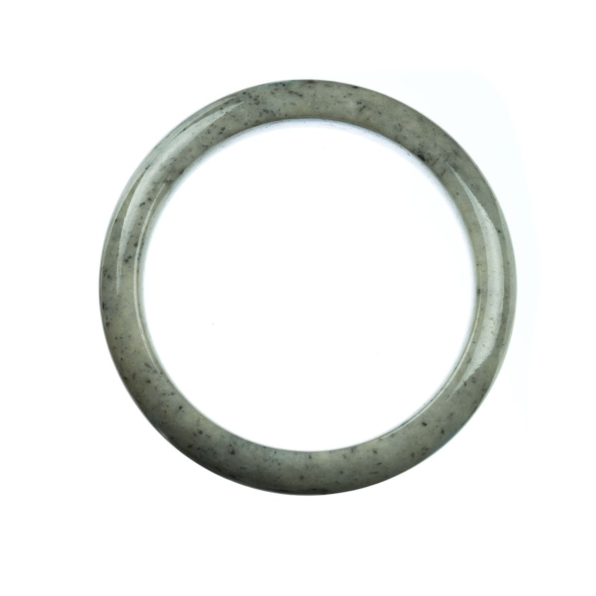 63mm Natural Burmese Jade Bangle - MAYS