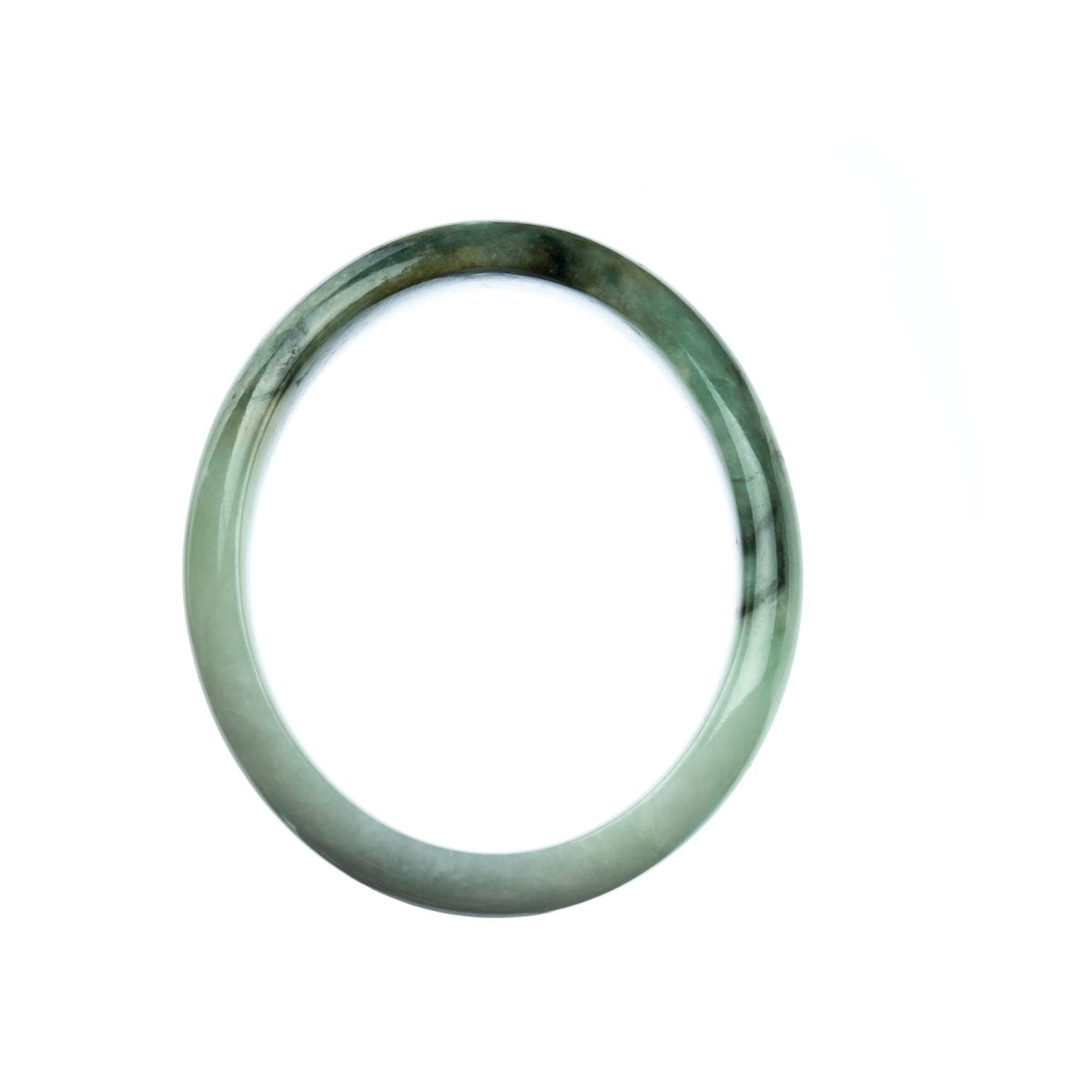 59mm Natural Burmese Jade Bangle - MAYS