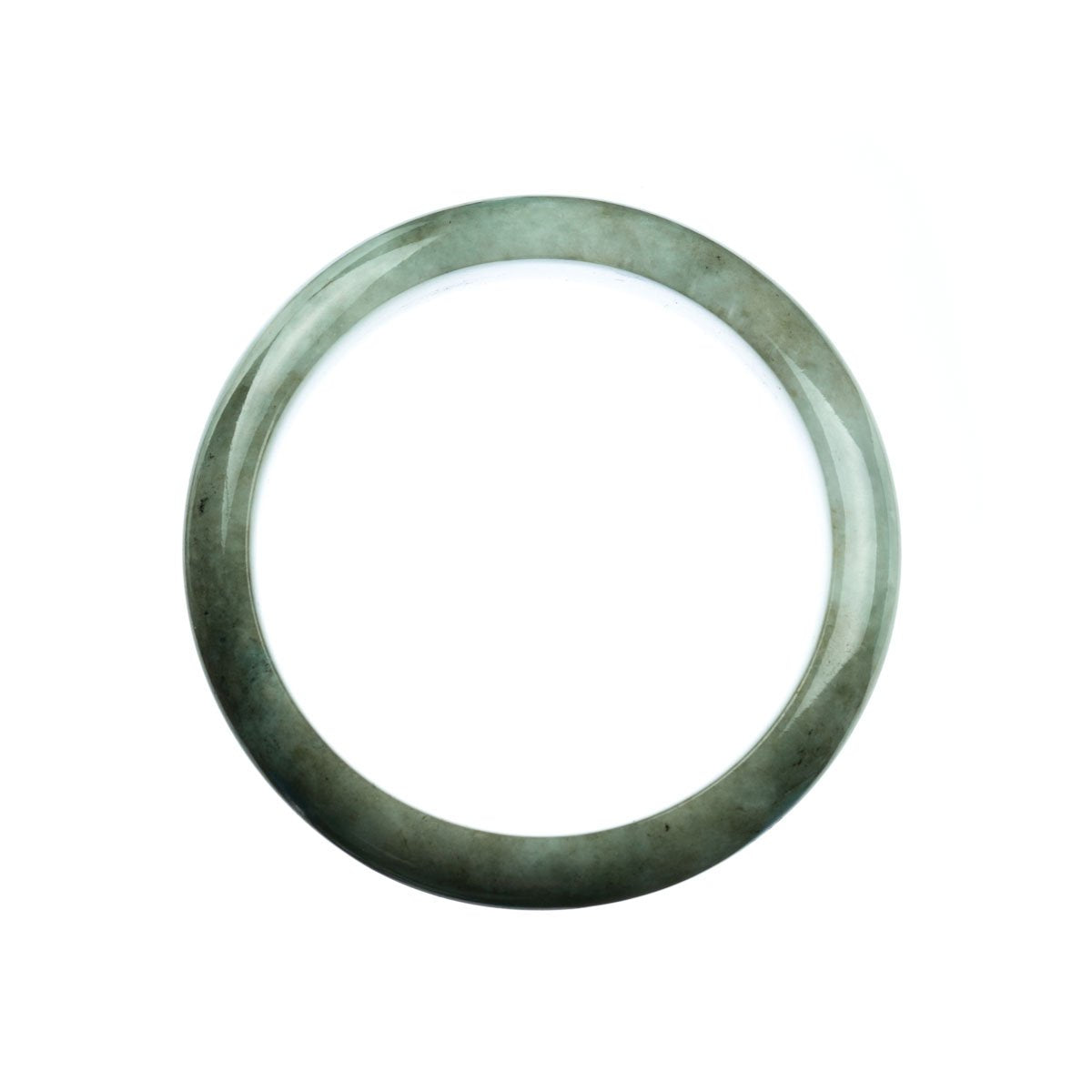 59mm Natural Burmese Jade Bangle - MAYS