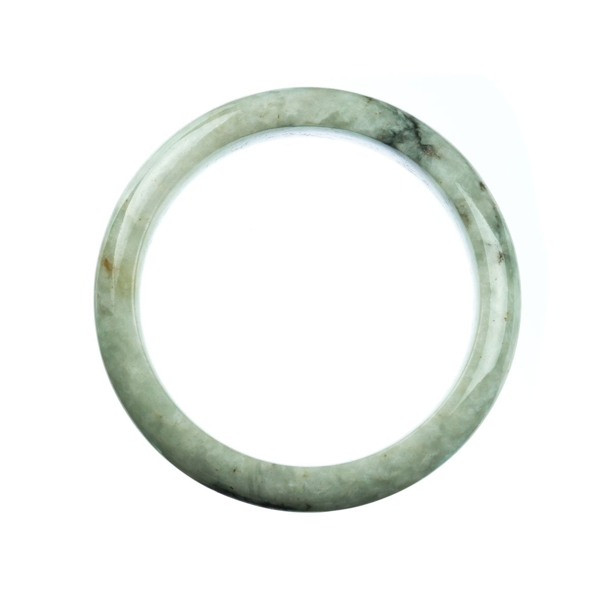63mm Natural Burmese Jade Bangle - MAYS