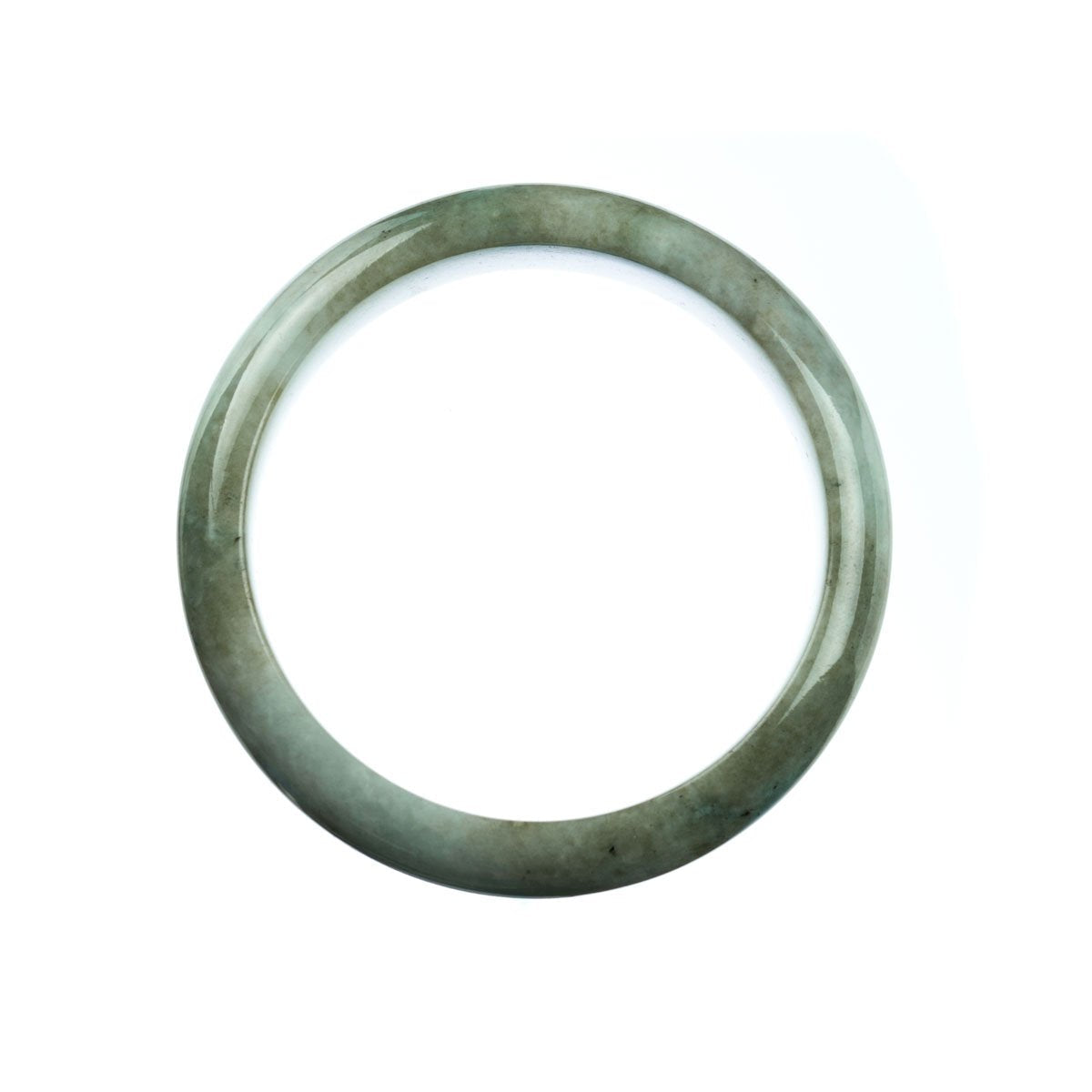 59mm Natural Burmese Jade Bangle - MAYS
