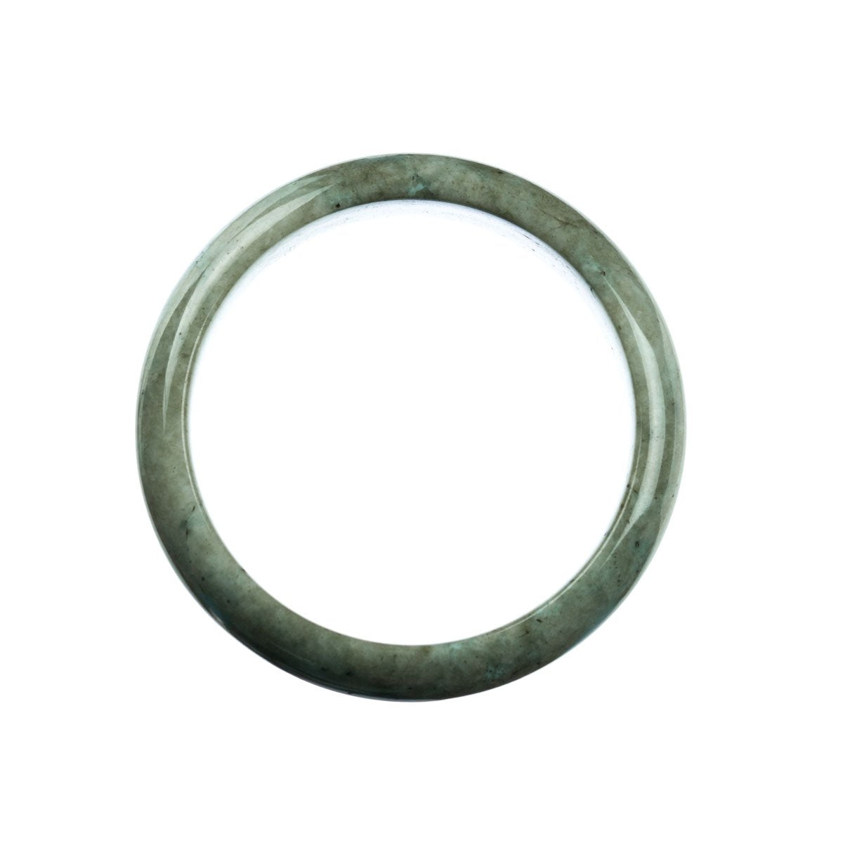 59mm Natural Burmese Jade Bangle - MAYS