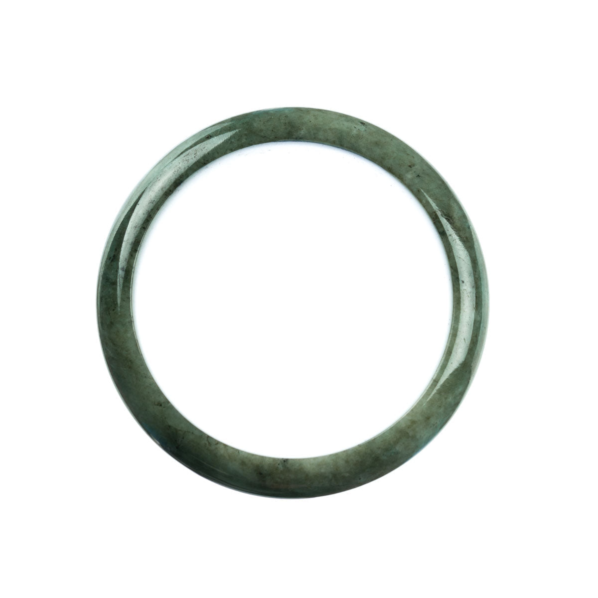 59mm Natural Burmese Jade Bangle - MAYS