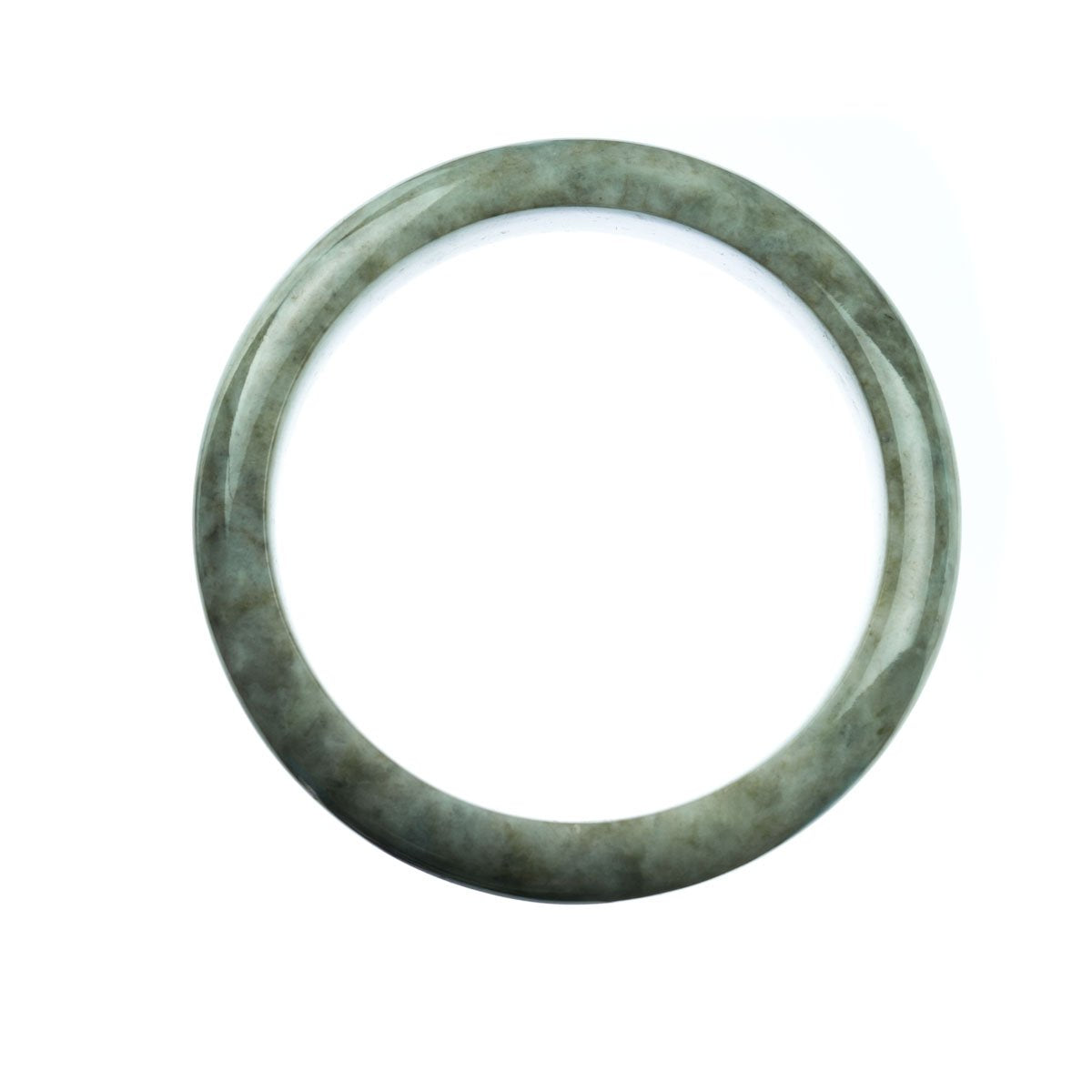 63mm Natural Burmese Jade Bangle - MAYS