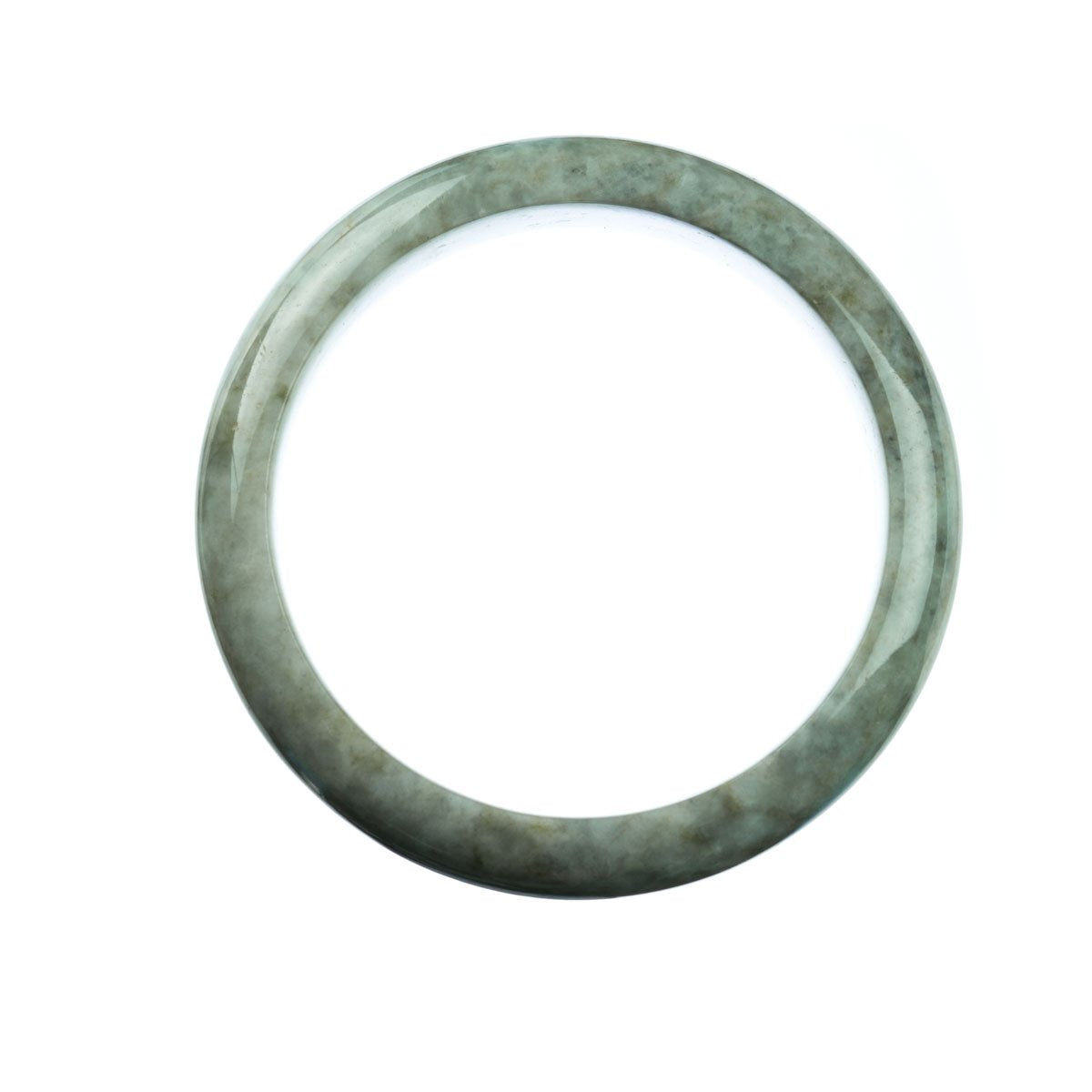 63mm Natural Burmese Jade Bangle - MAYS