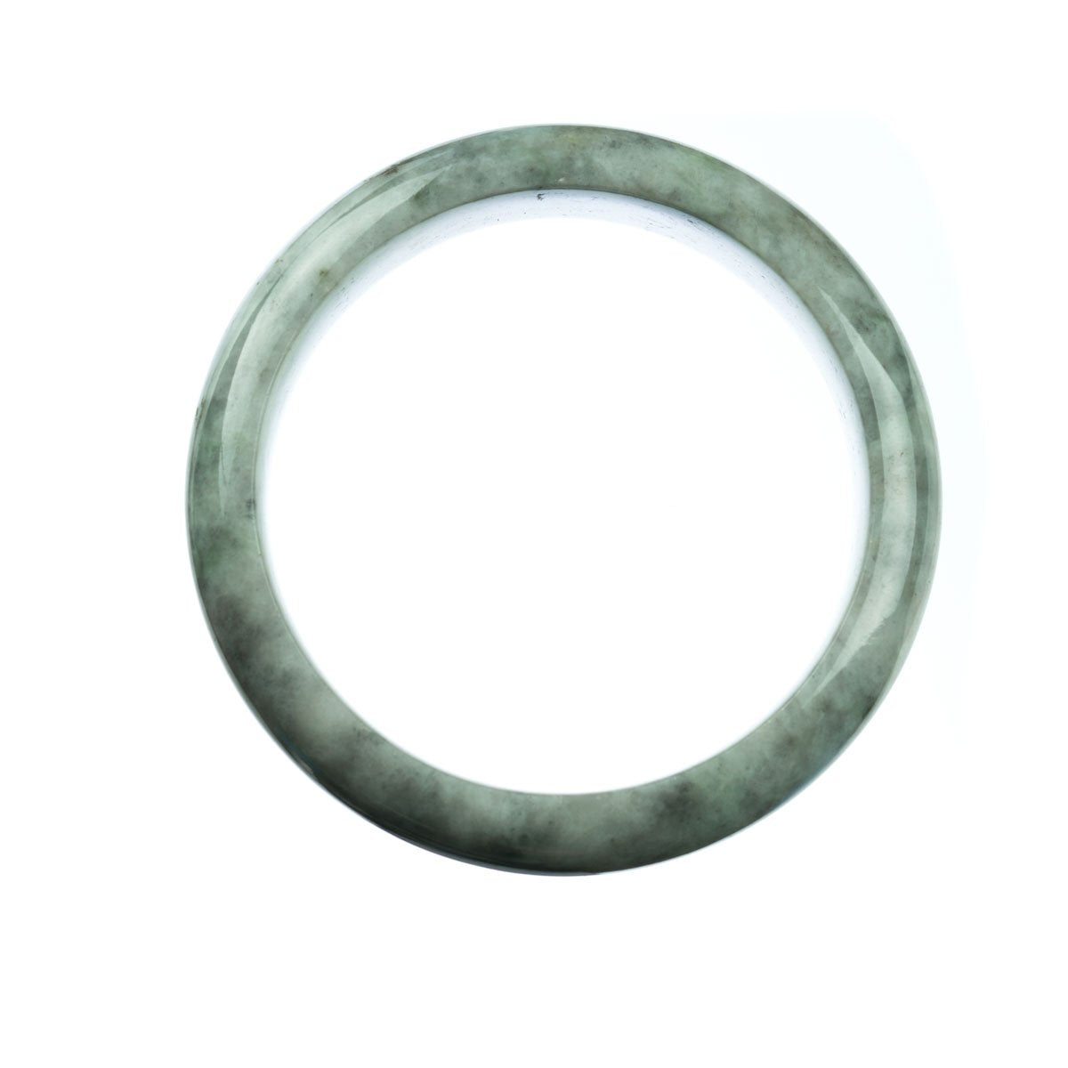 63mm Natural Burmese Jade Bangle - MAYS