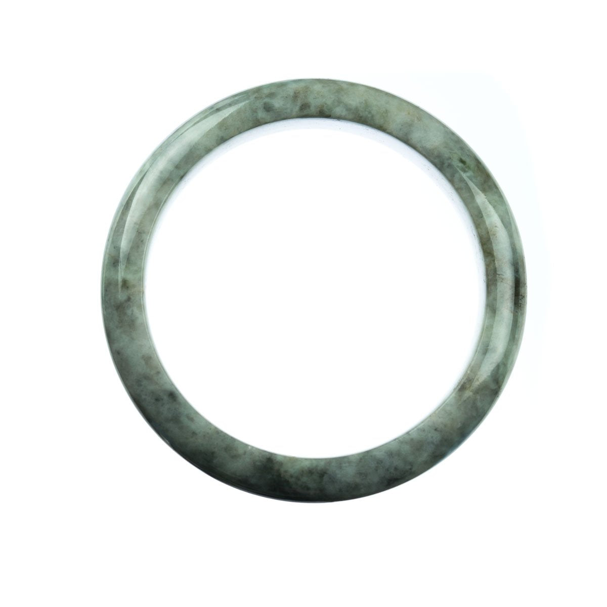 59mm Natural Burmese Jade Bangle - MAYS