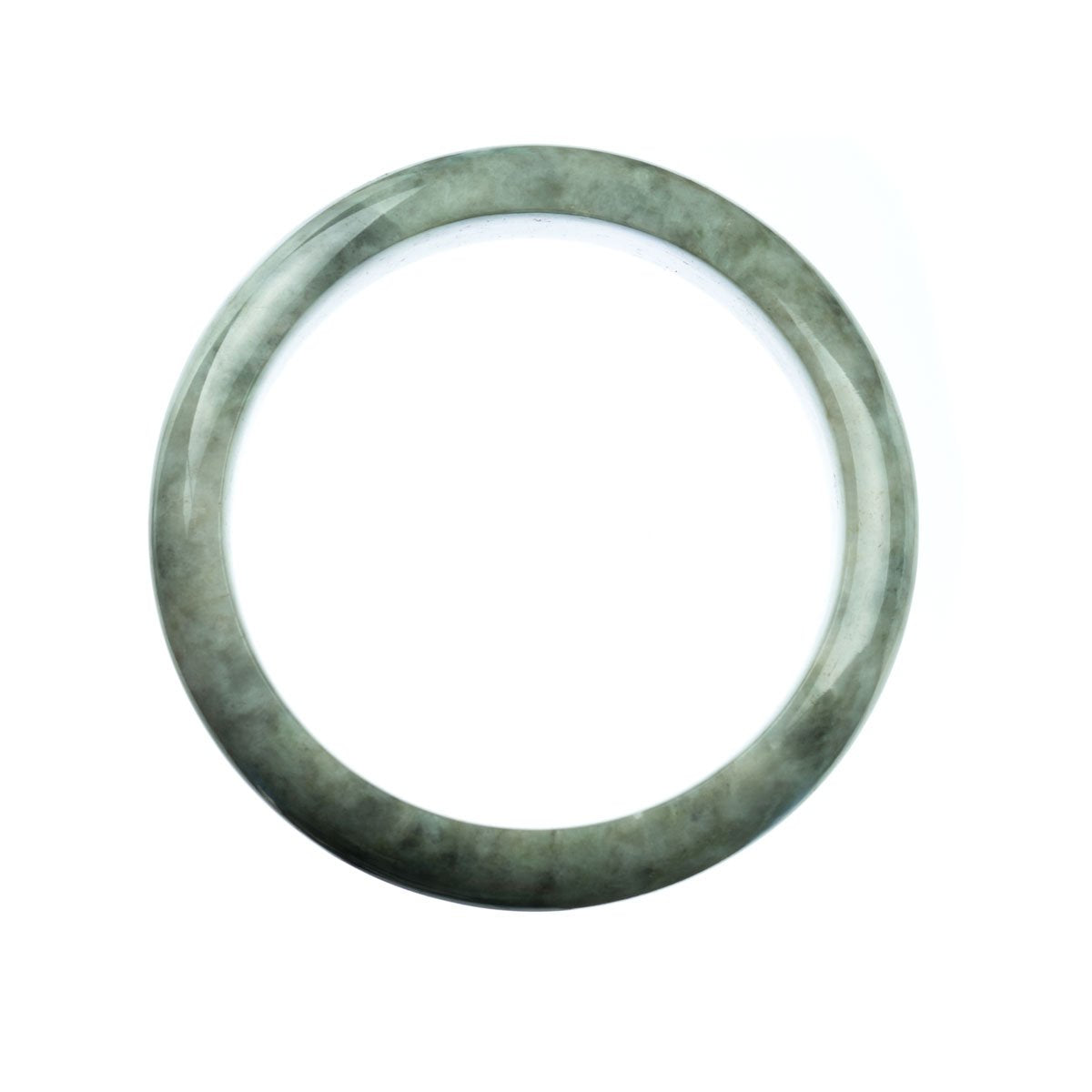 63mm Natural Burmese Jade Bangle - MAYS