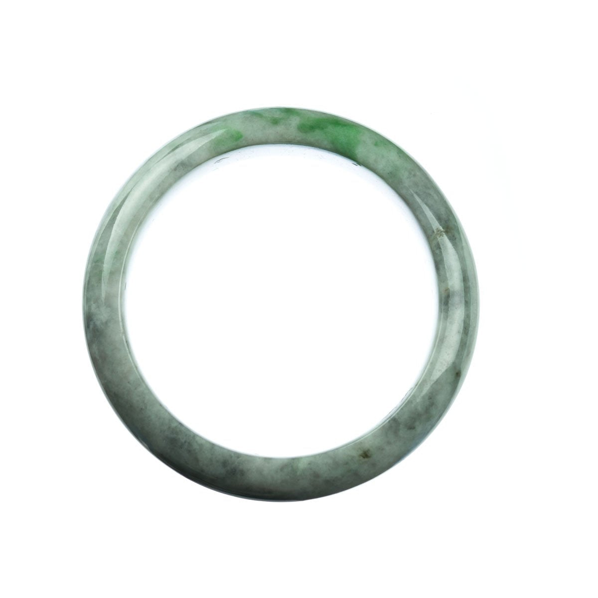 58mm Natural Burmese Jade Bangle - MAYS