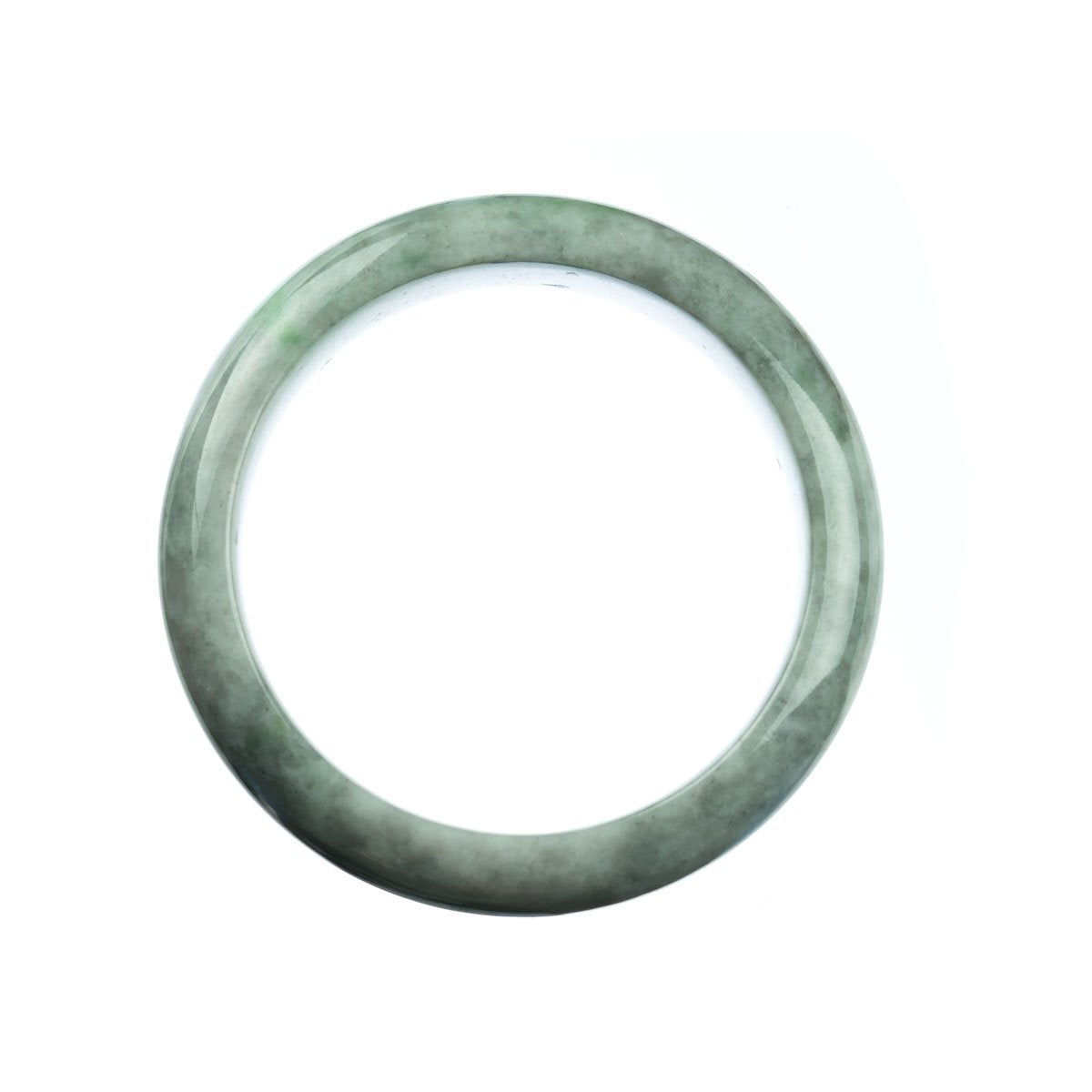 58mm Natural Burmese Jade Bangle - MAYS