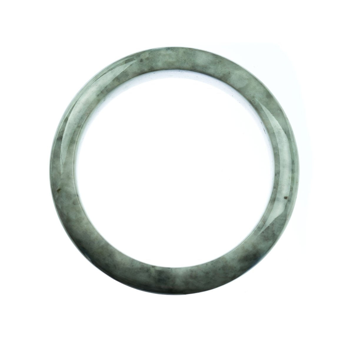 58mm Natural Burmese Jade Bangle - MAYS