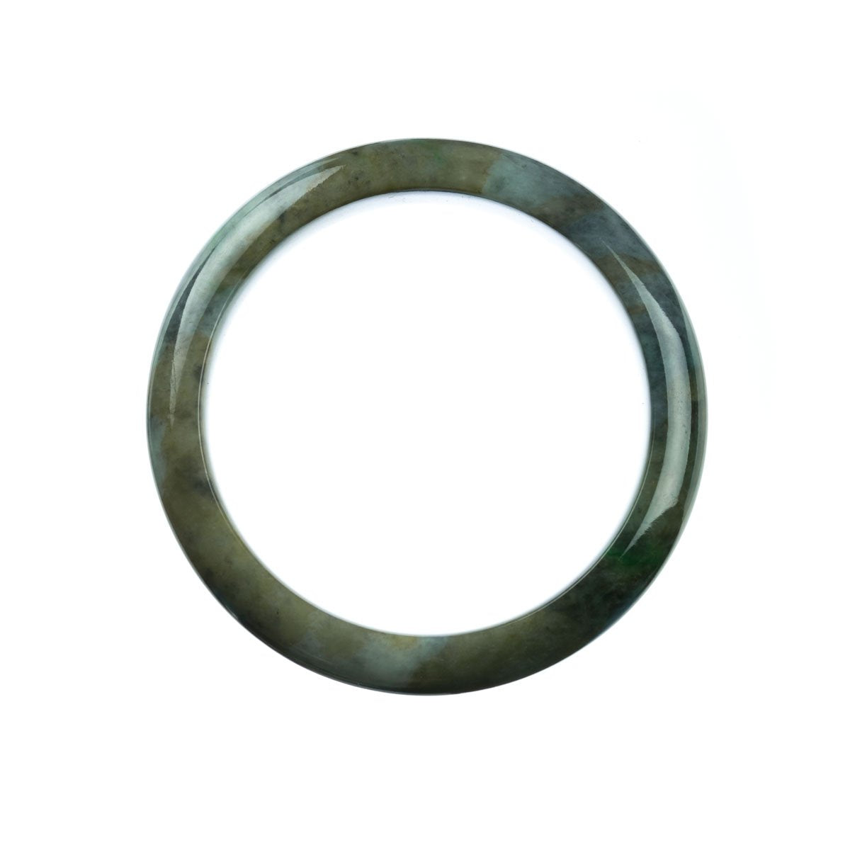 59mm Natural Burmese Jade Bangle - MAYS