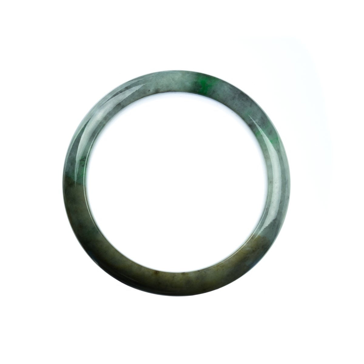 55mm Natural Burmese Jade Bangle - MAYS