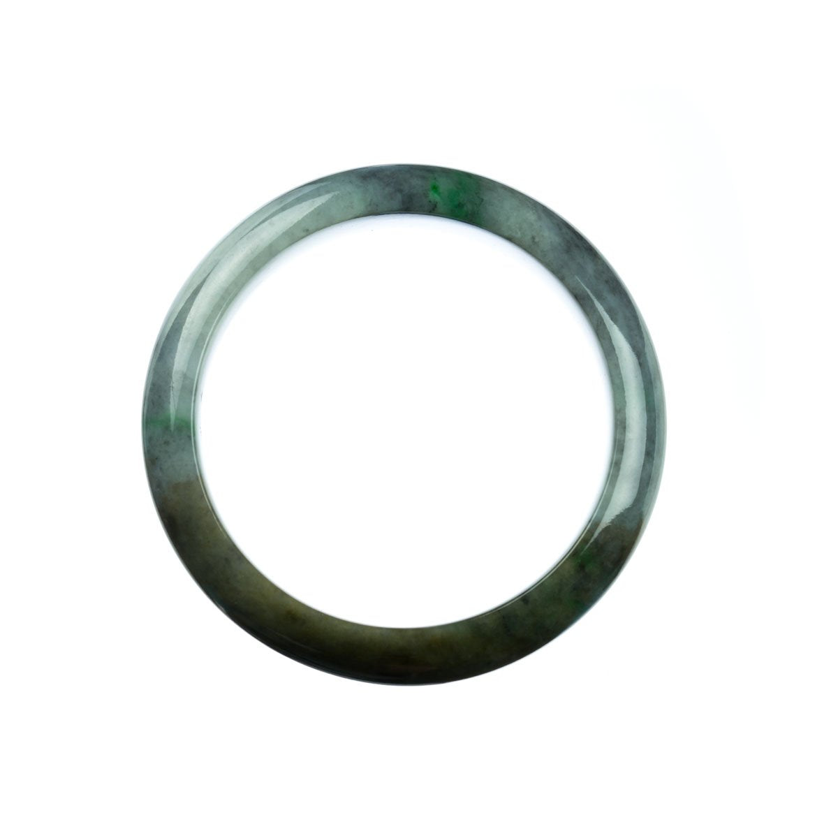 55mm Natural Burmese Jade Bangle - MAYS