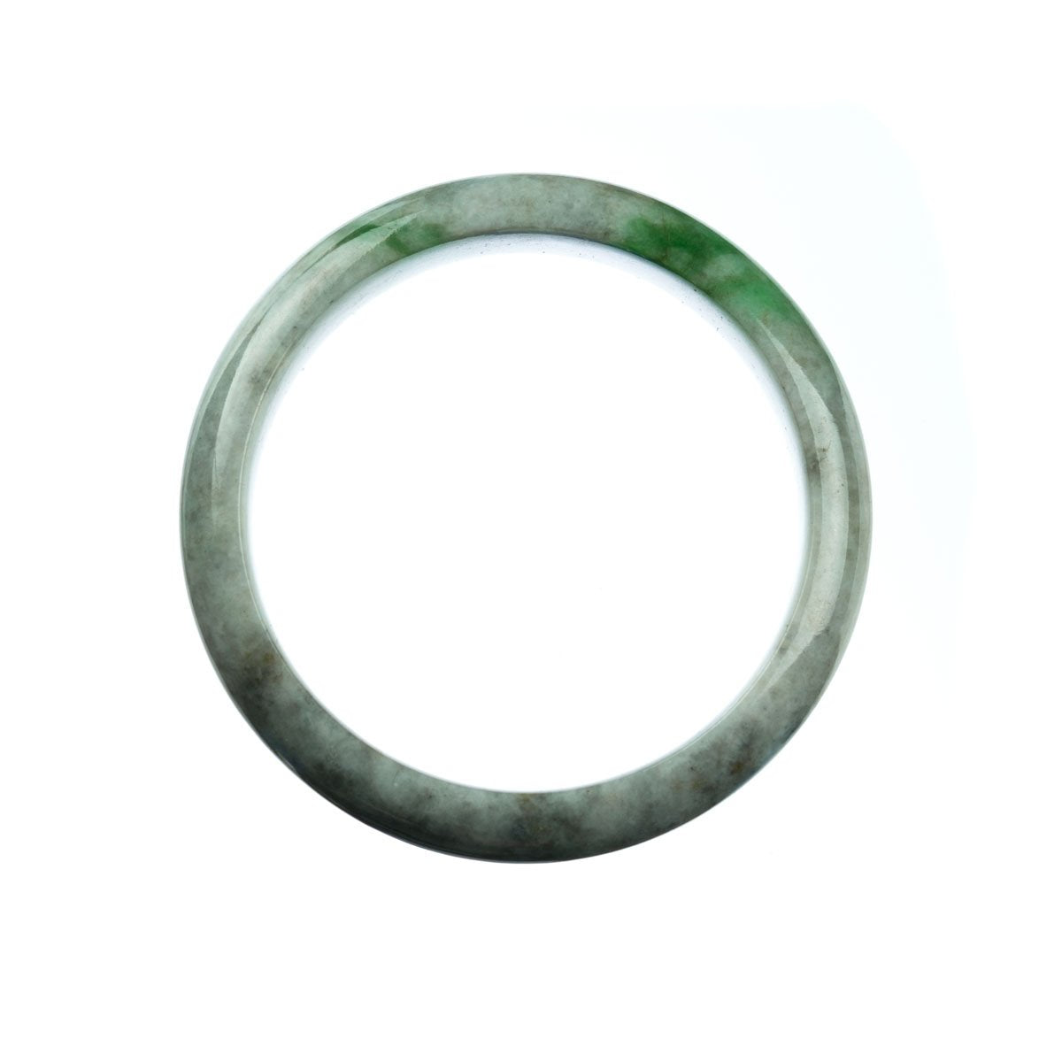 59mm Natural Burmese Jade Bangle - MAYS