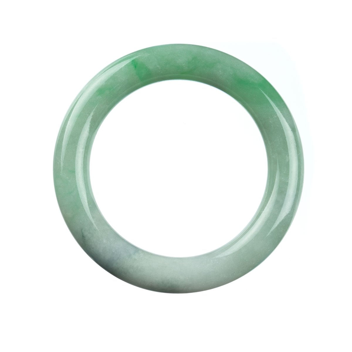 58mm Natural Burmese Jade Bangle - MAYS