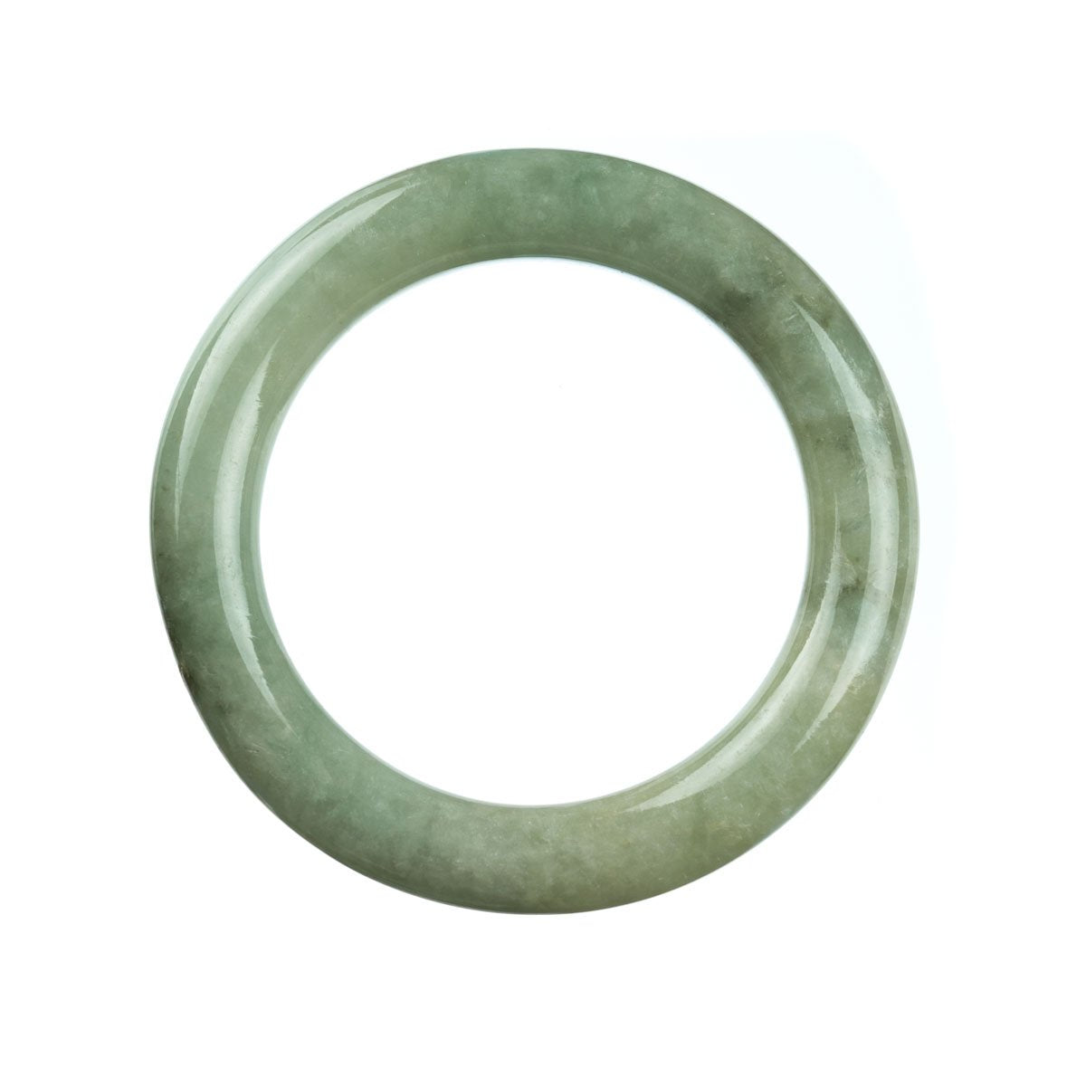 58mm Natural Burmese Jade Bangle - MAYS