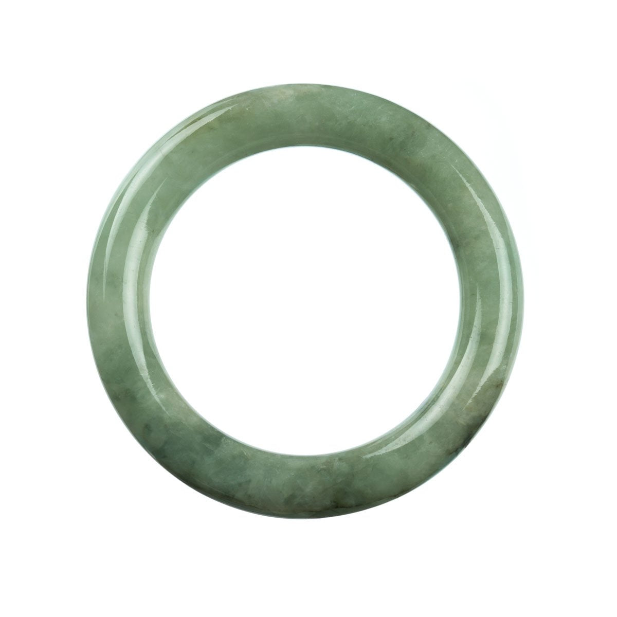 58mm Natural Burmese Jade Bangle - MAYS