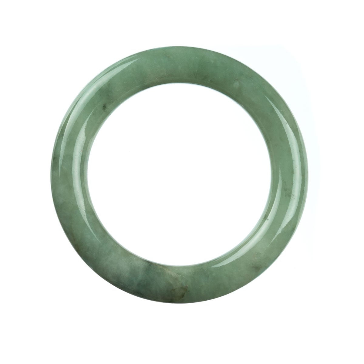 58mm Natural Burmese Jade Bangle - MAYS