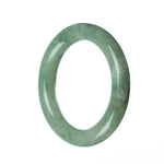 A round, 58mm Real Grade A Green Traditional Jade Bangle Bracelet by MAYS™.