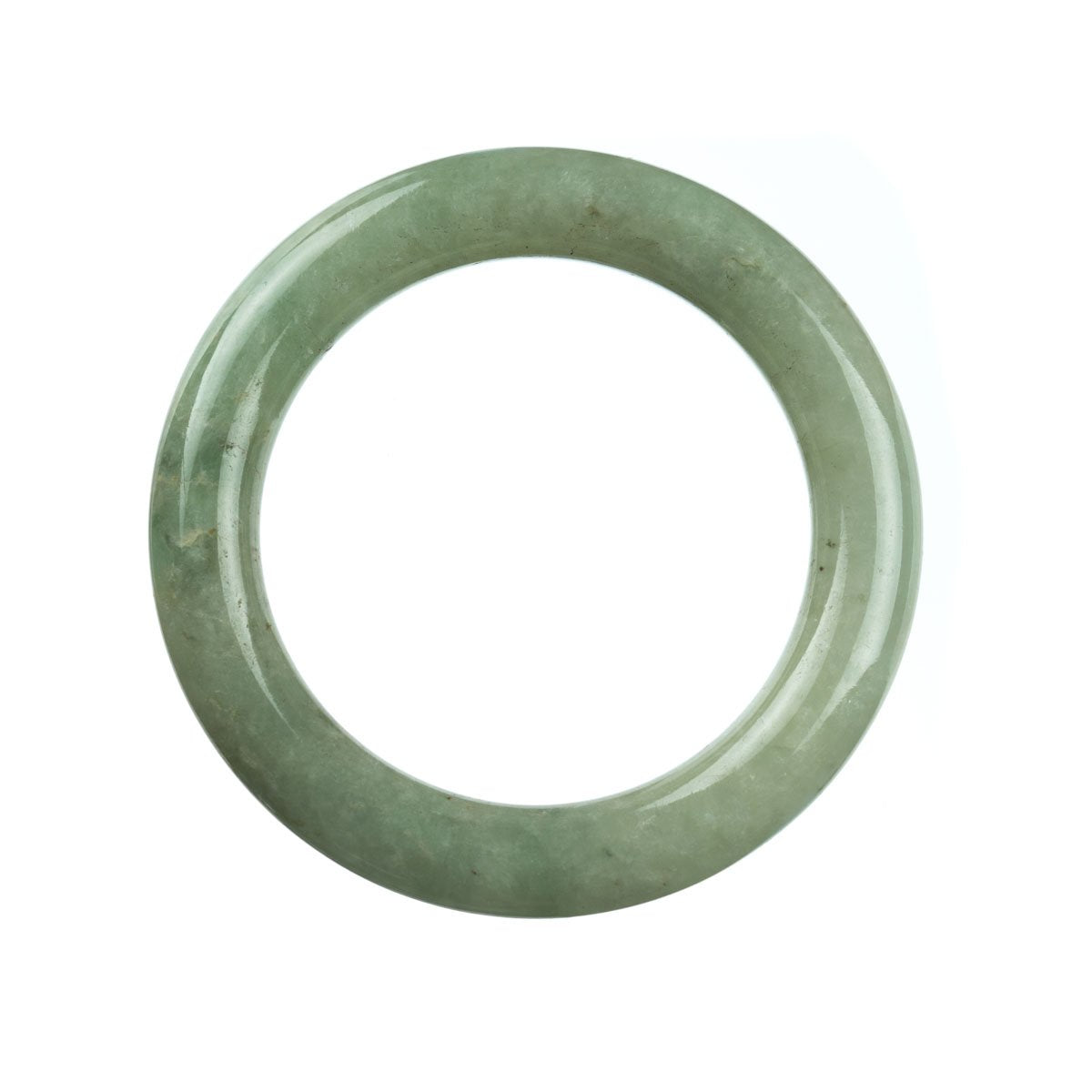 58mm Natural Burmese Jade Bangle - MAYS