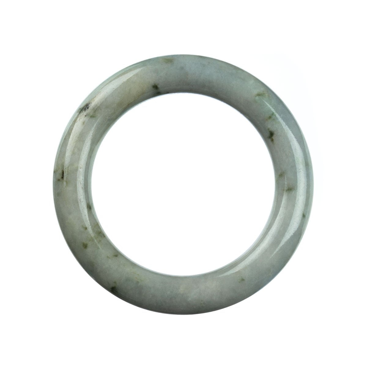 57mm Natural Burmese Jade Bangle - MAYS