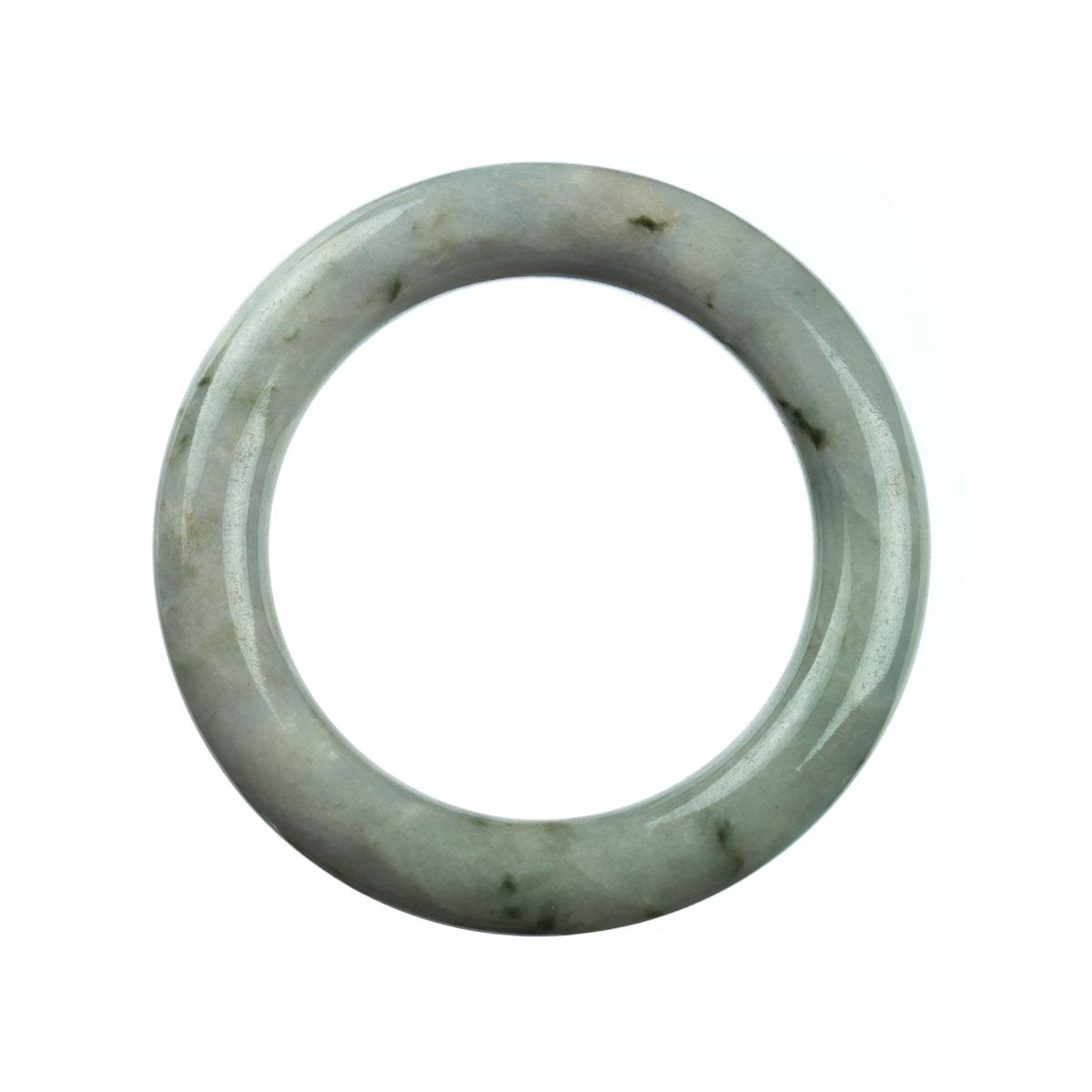 57mm Natural Burmese Jade Bangle - MAYS
